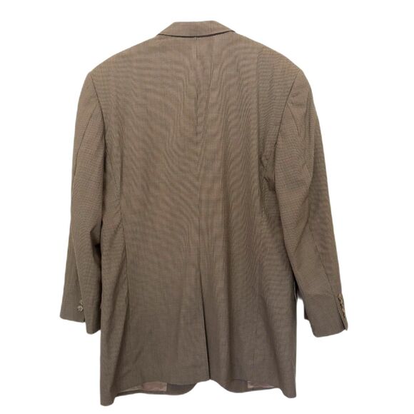 Brooks Brothers Brooksease Two Piece Wool Suit Brown Tan Houndstooth Size 42L - Picture 3 of 8